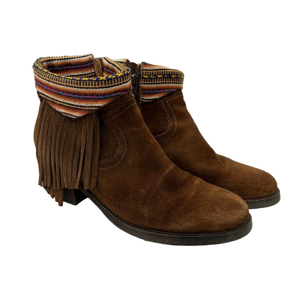 Fortress of Inca Anthropology Fringed Boho Ankle Booties 7